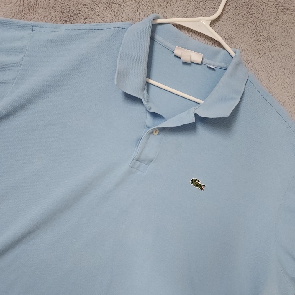 Lacoste Polo Shirt Mens 4XL Size 9 Classic Fit Short Sleeve Pique Blue Preppy